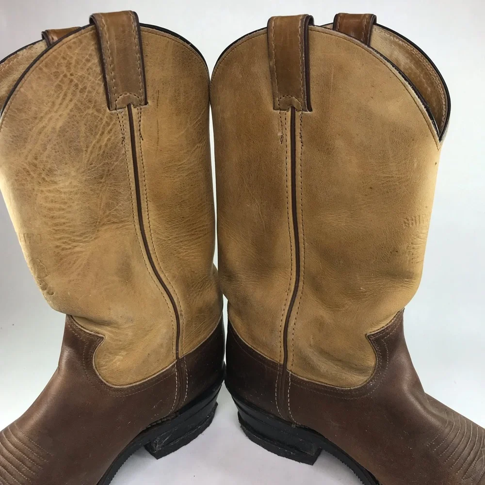 Chippewa Mens Size 11.5D Brown Leather Cowboy Boots USA